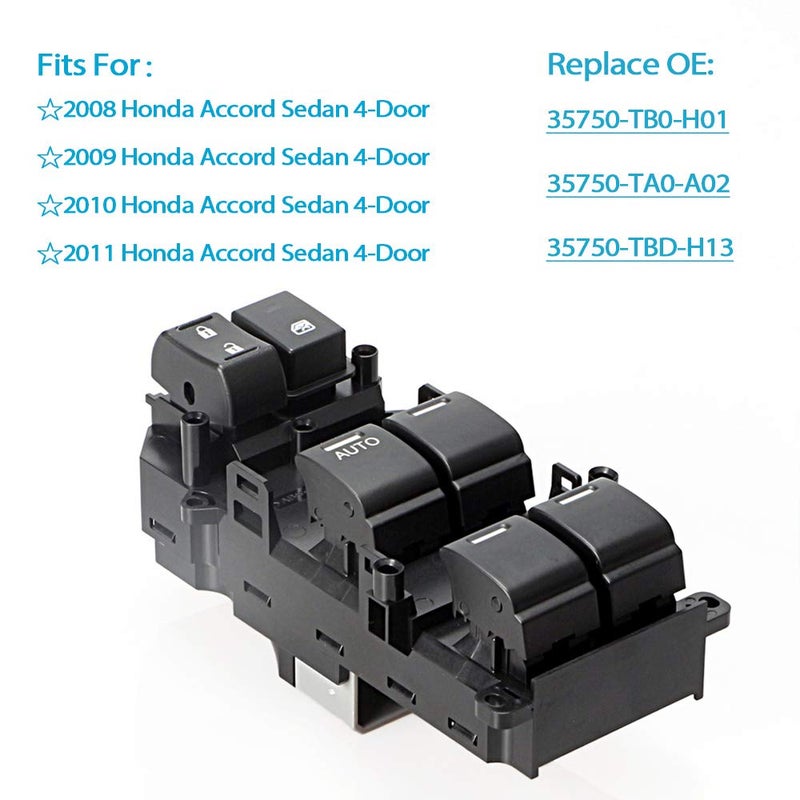 ACmango Honda Accord Window Switch 2008-2012 35750-Tb0-H01 Fit for 2009 2010 Door Switch Driver Side - Image 3